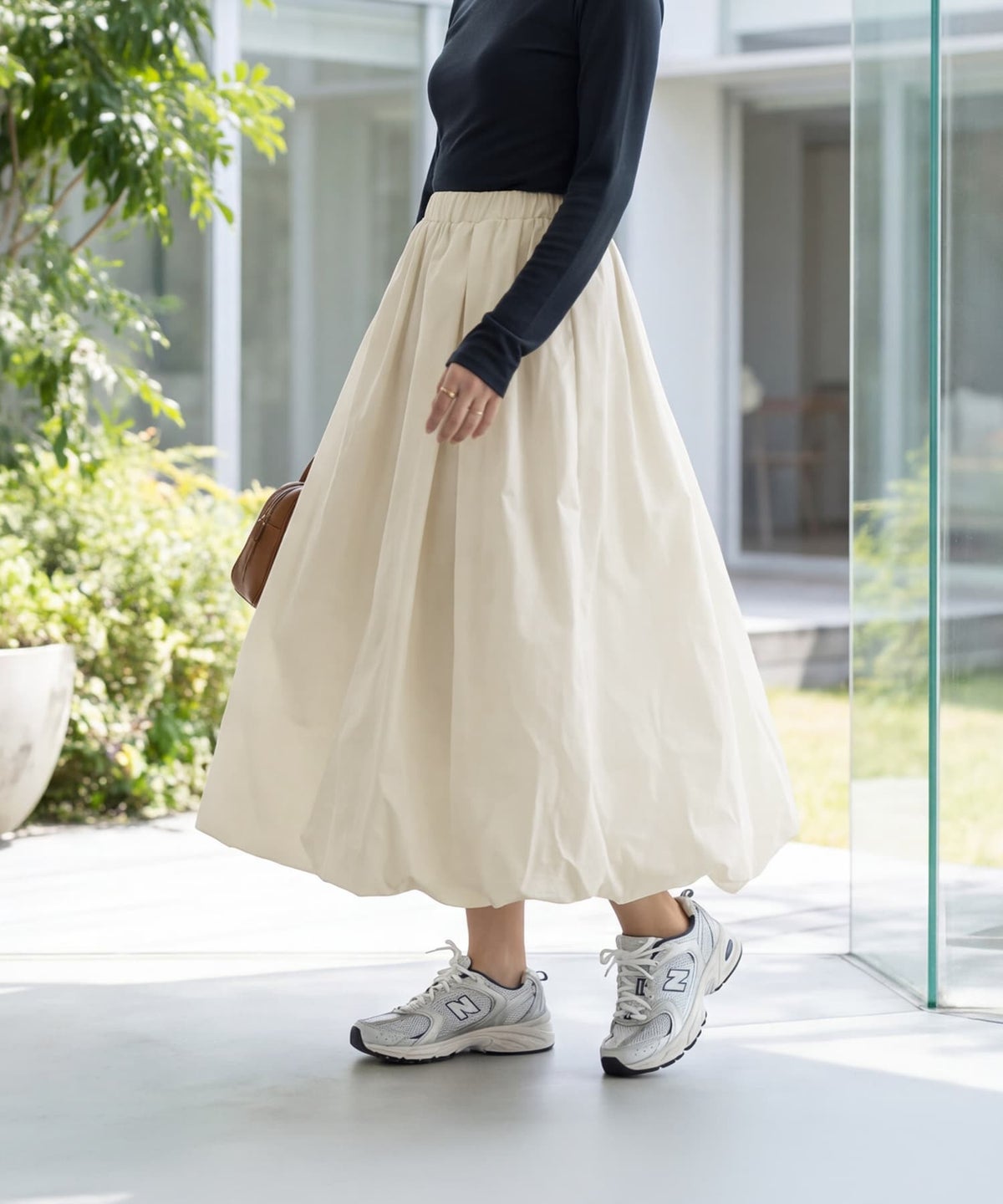 着用イメージ 163cm オフホワイト