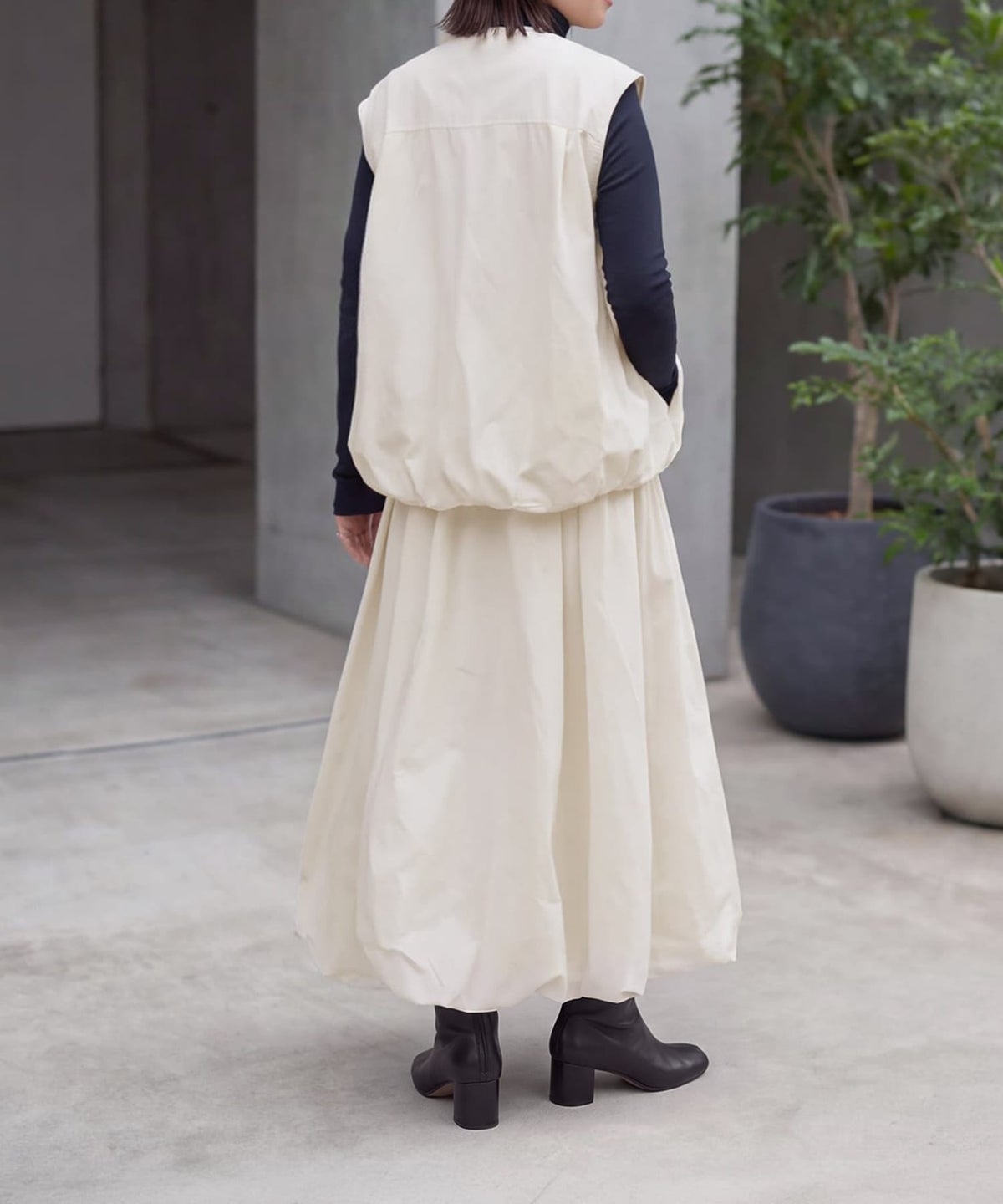着用イメージ 163cm オフホワイト