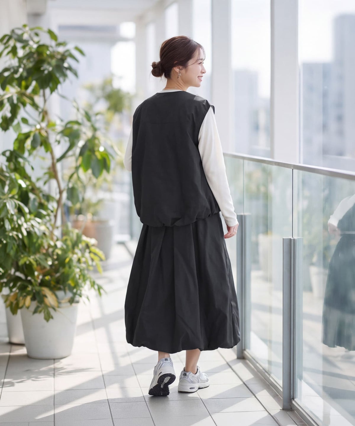 着用イメージ 163cm ブラック