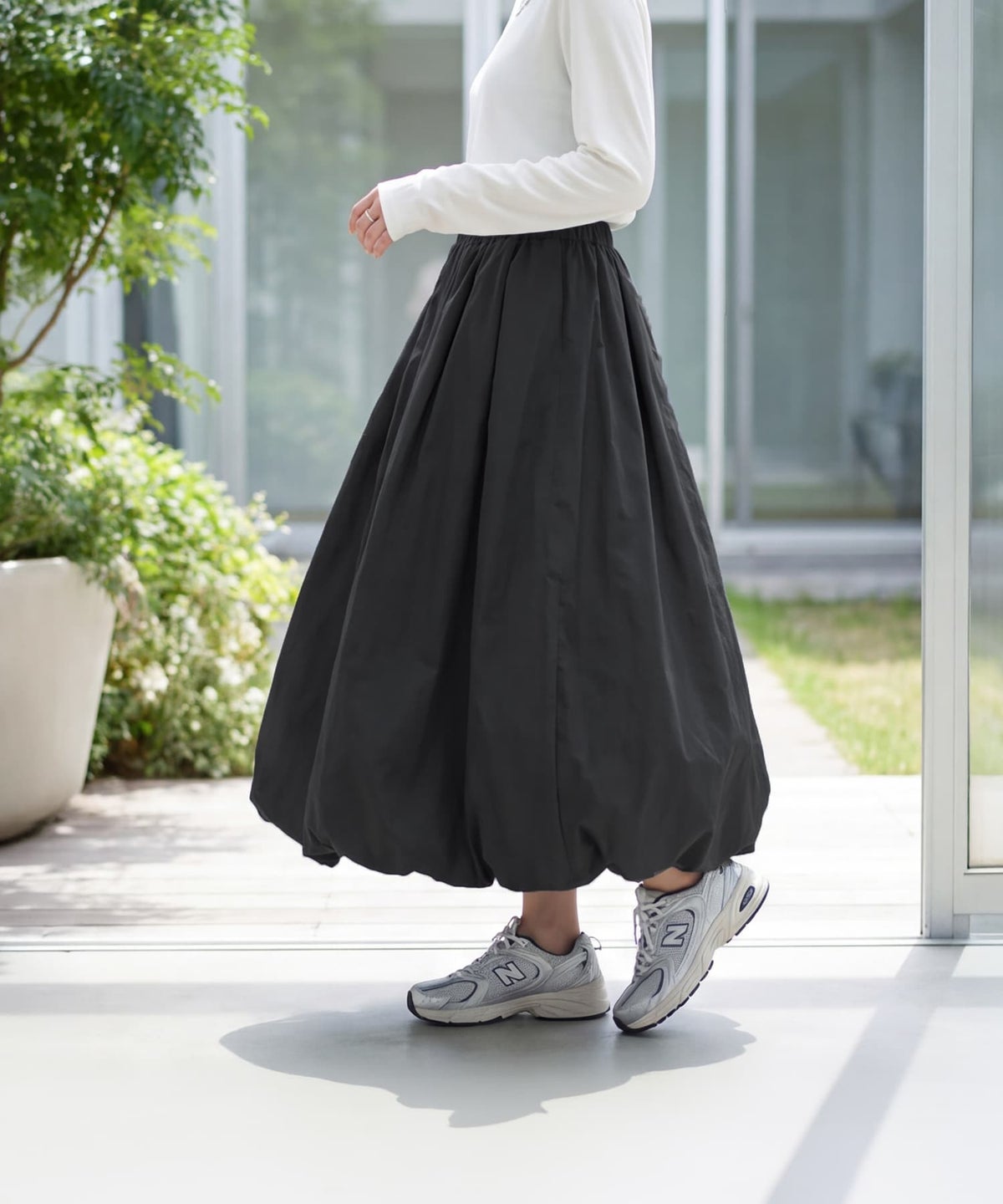 着用イメージ 163cm ブラック