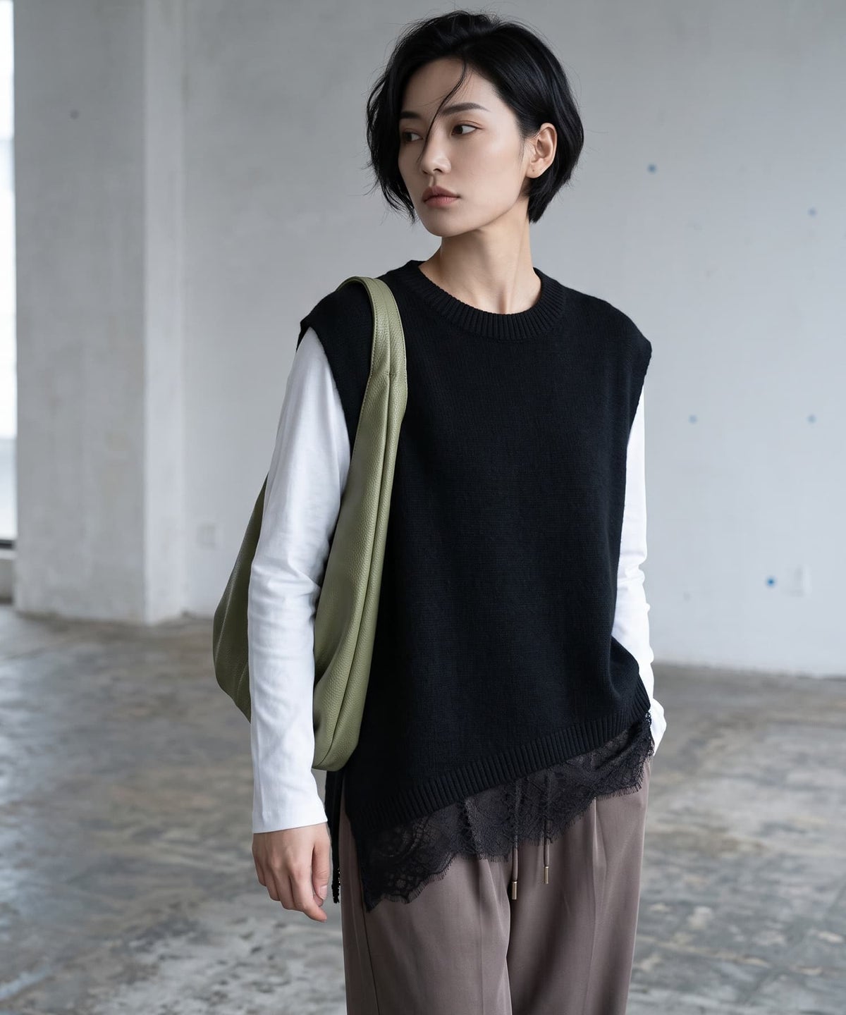 着用イメージ 170cm ブラック