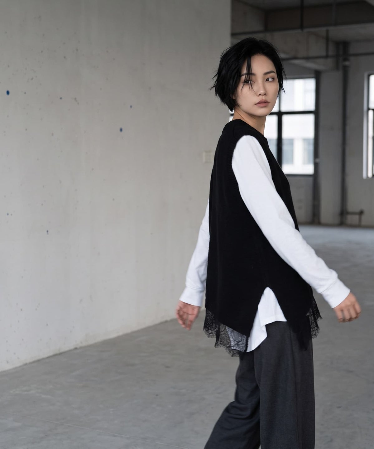 着用イメージ 170cm ブラック