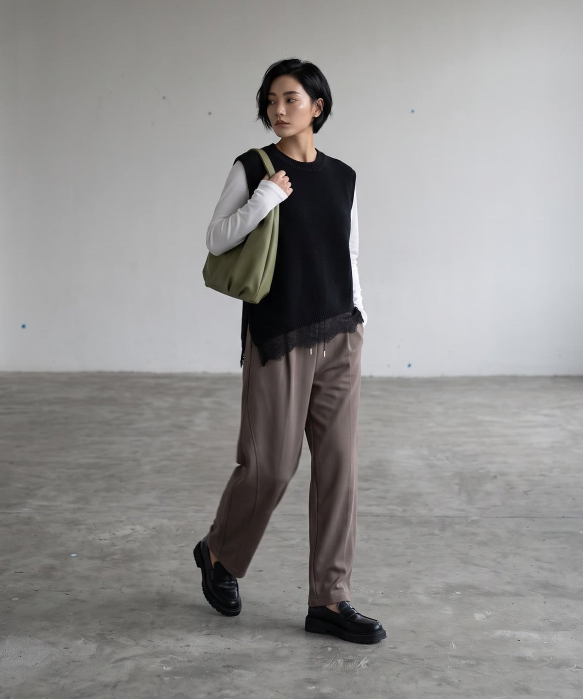 着用イメージ 170cm ブラック