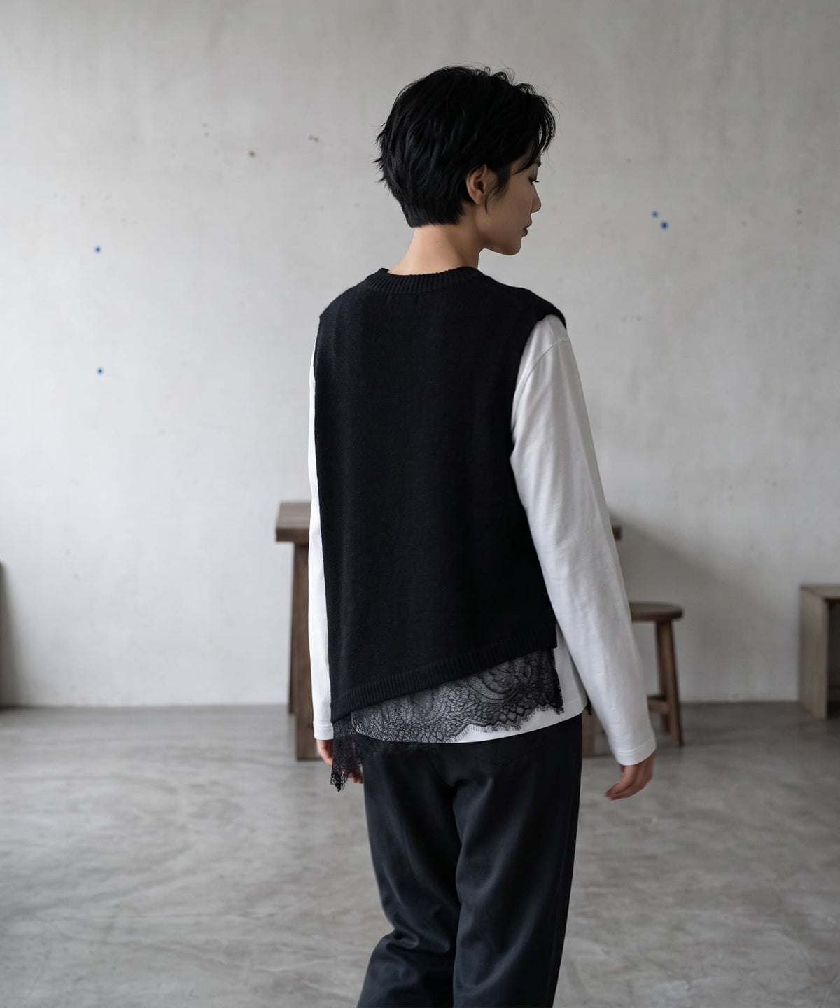 着用イメージ 170cm ブラック