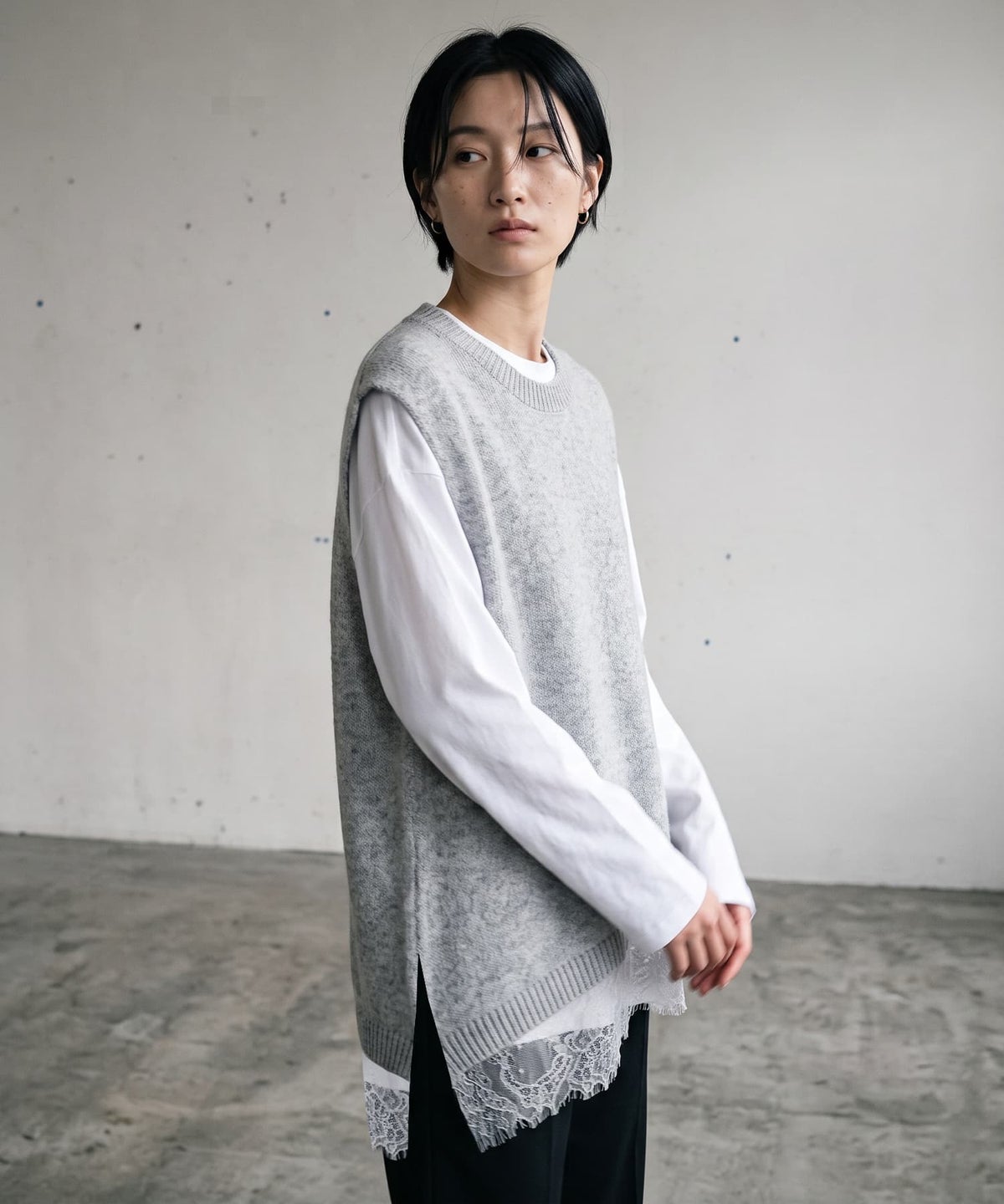 着用イメージ 170cm グレー