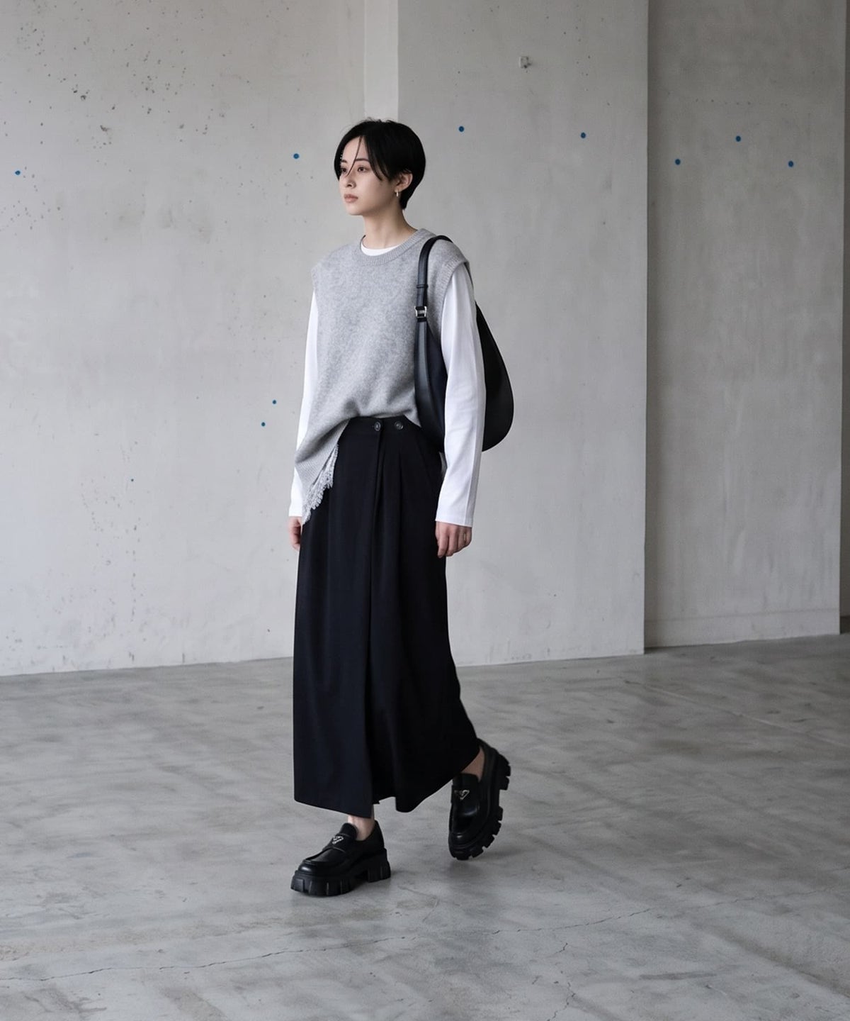 着用イメージ 170cm グレー