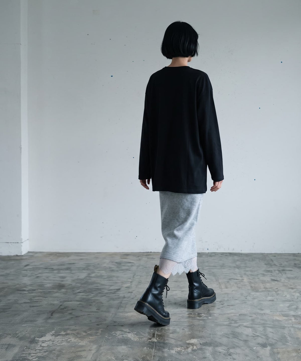 着用イメージ 170cm グレー