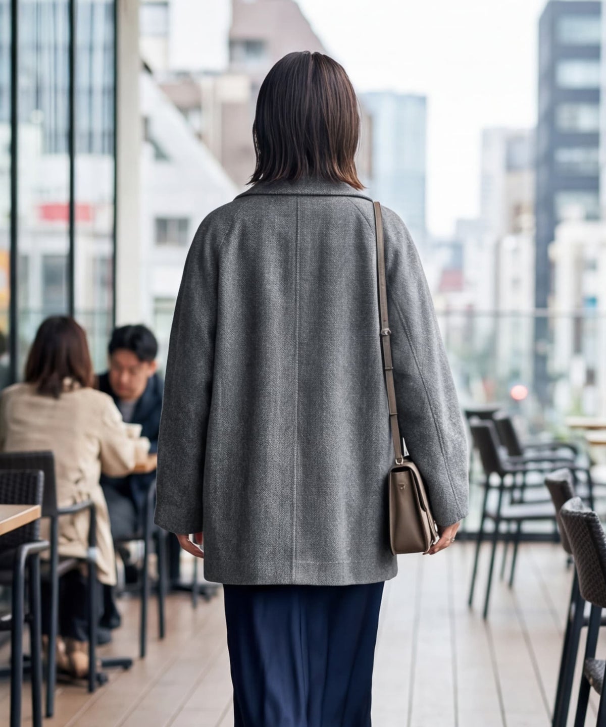 着用イメージ 163cm グレー