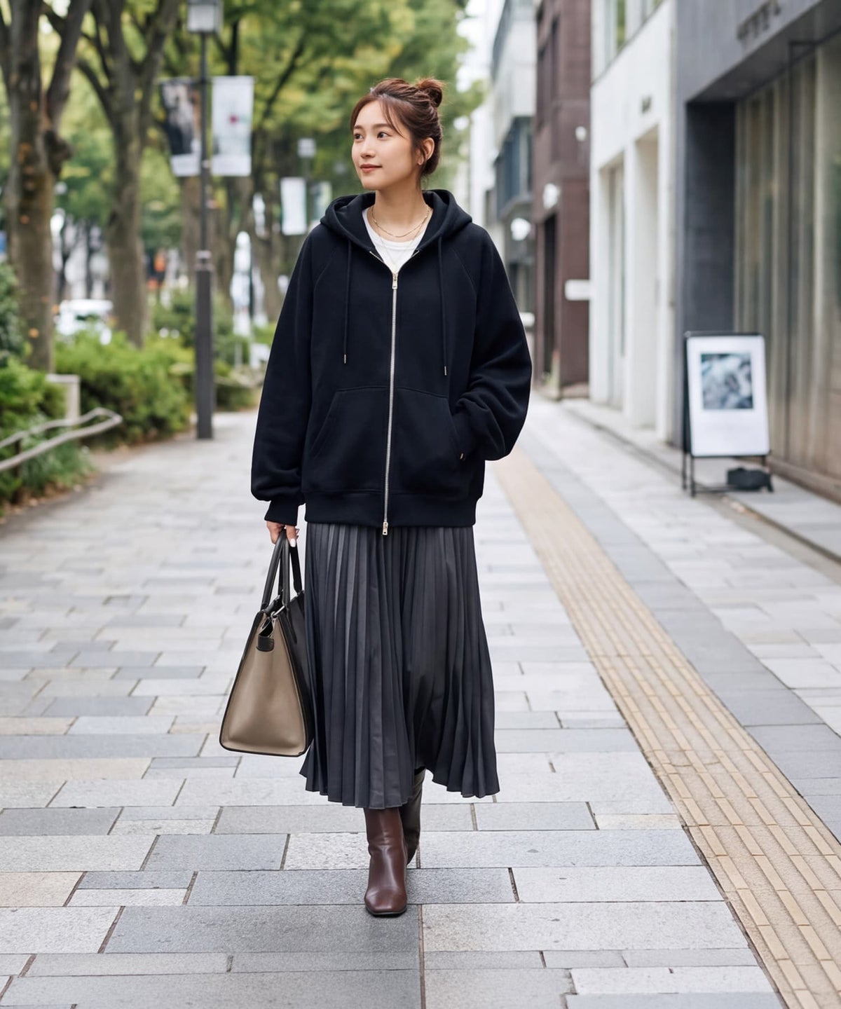 着用イメージ 163cm ブラック