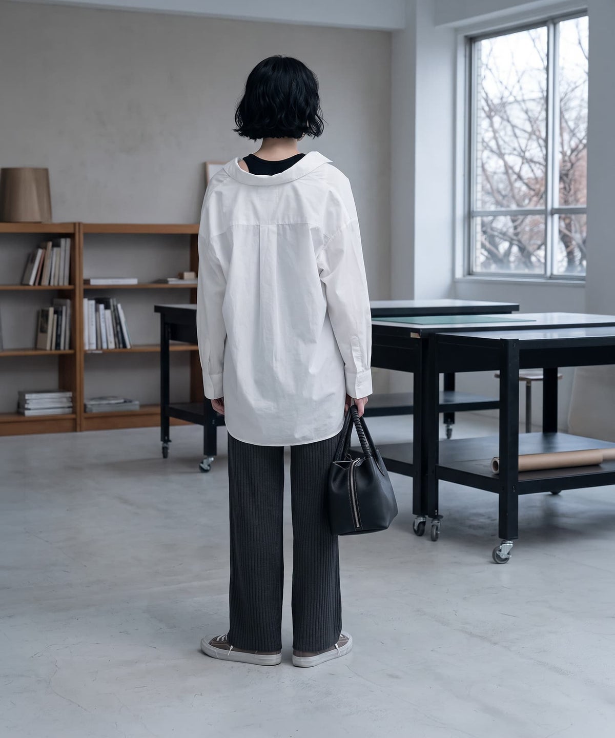 着用イメージ 170cm チャコールグレー