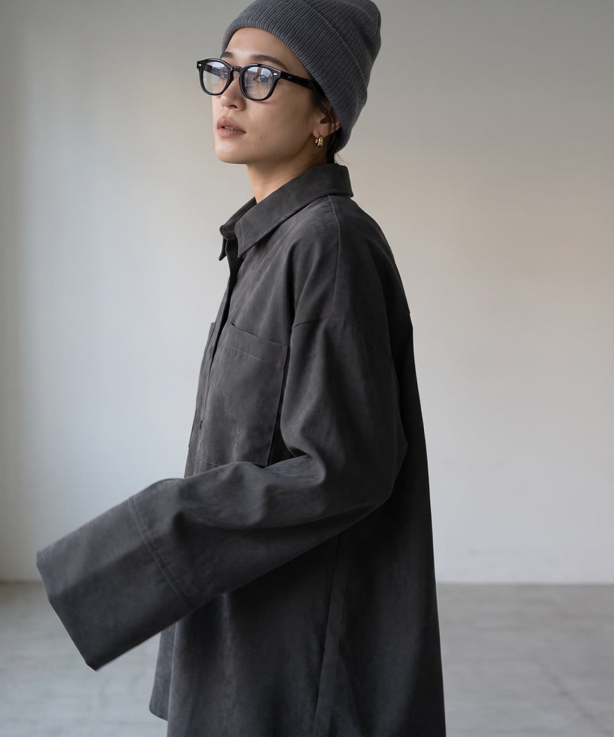 着用イメージ 170cm チャコール