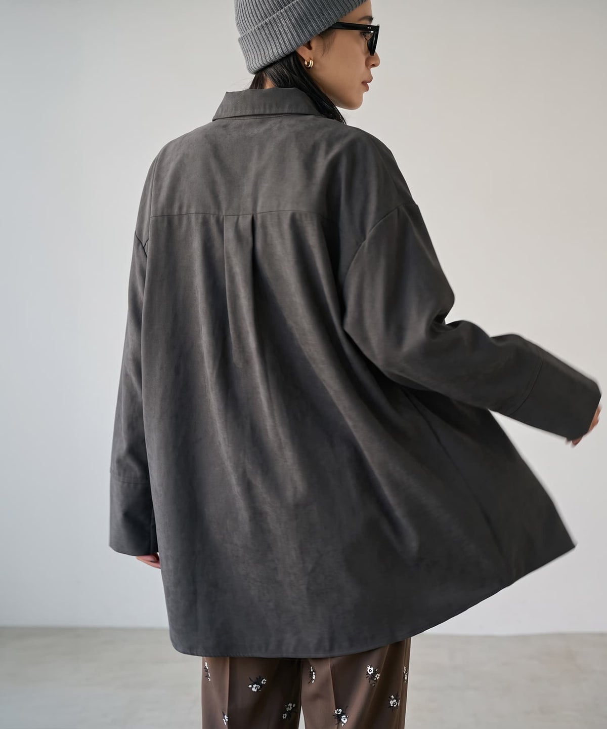 着用イメージ 170cm チャコール