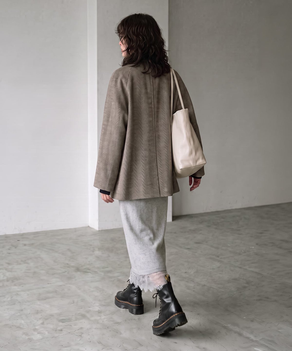 着用イメージ 170cm ブラウン