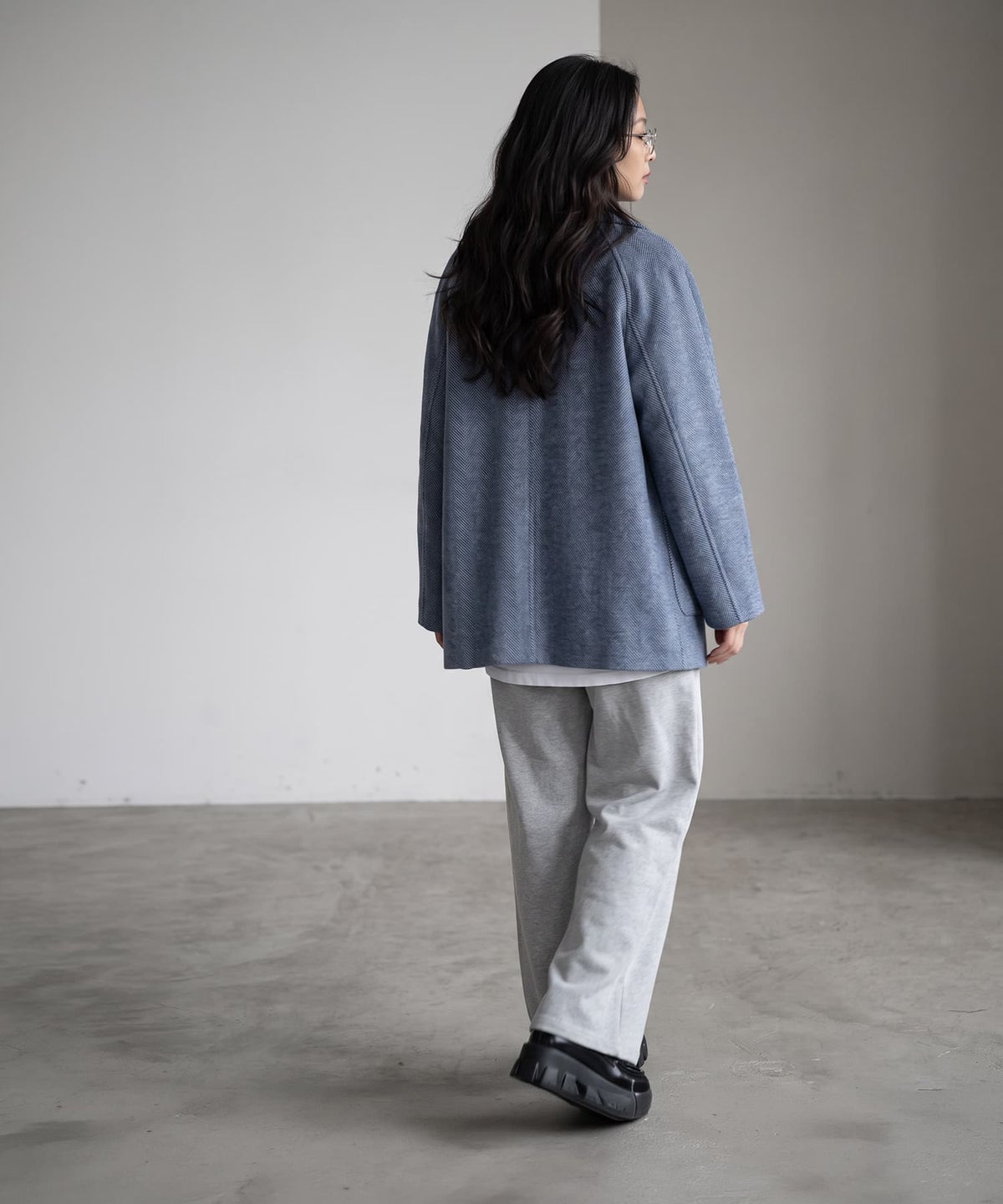 着用イメージ 170cm ブルー