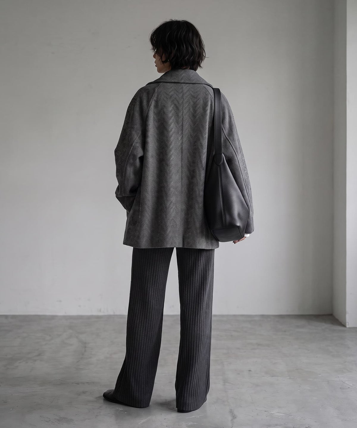 着用イメージ 170cm チャコールグレー