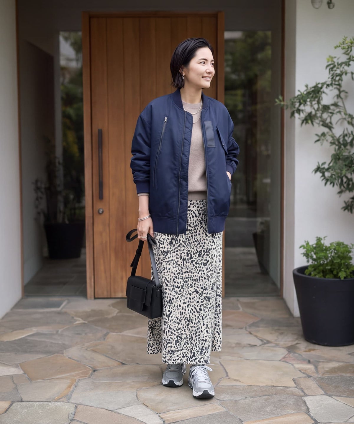 着用イメージ 163cm ネイビー