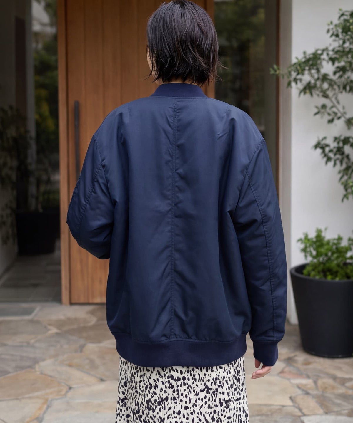 着用イメージ 163cm ネイビー