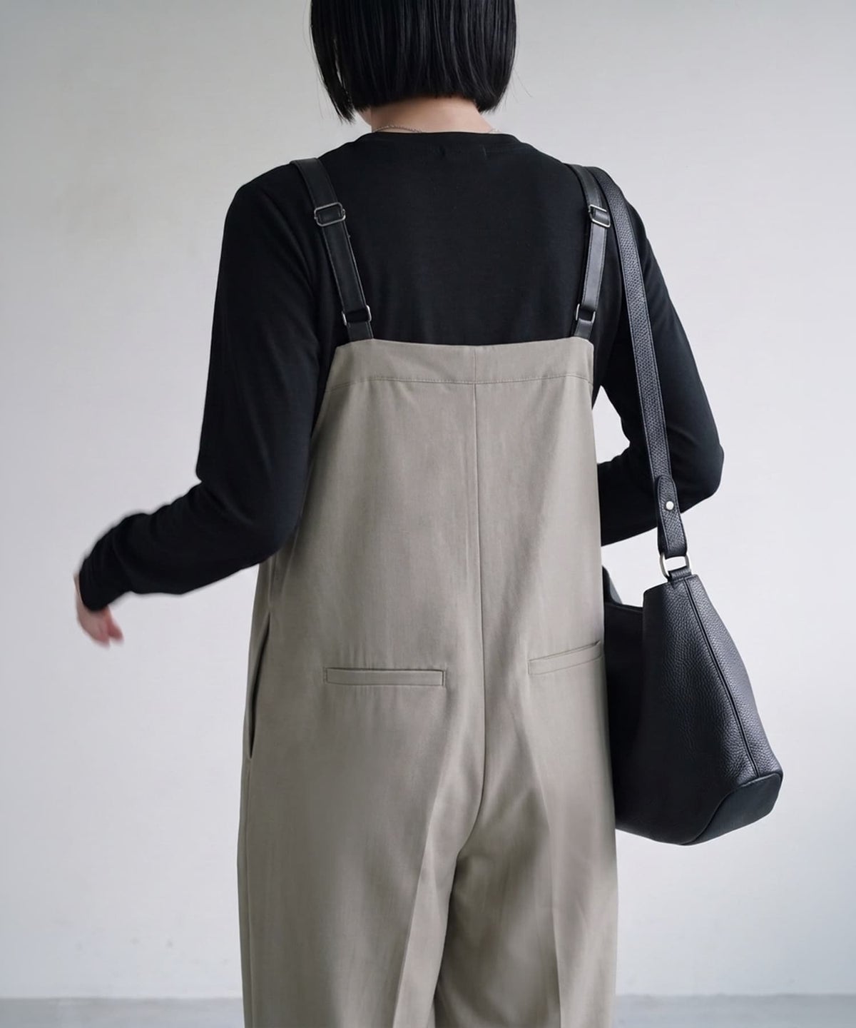 着用イメージ 170cm グレーベージュ